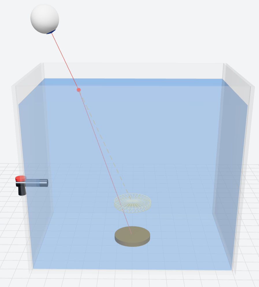 Coin Refraction Simulation simulation