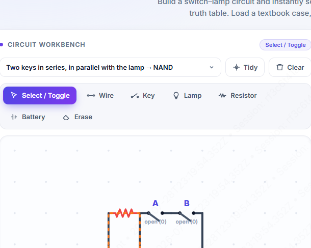 Equivalent Logic Gates — Circuit Builder – Electricity and Magnetism